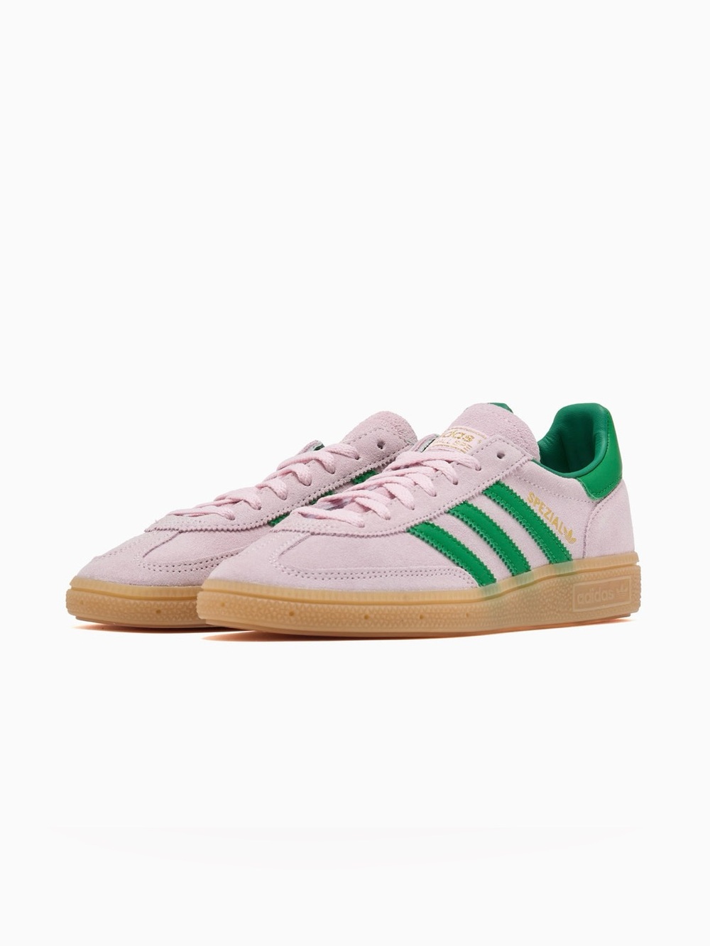 9.5-10 Adidas Handball Spezial 'Clear Pink Green' Women’s Shoes JR7347